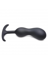 Черный массажер простаты с утяжелителями Premium Silicone Weighted Prostate Plug Large - 18,8 см. - XR Brands - в Архангельске купить с доставкой