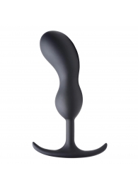Черный массажер простаты с утяжелителями Premium Silicone Weighted Prostate Plug Large - 18,8 см. - XR Brands - в Архангельске купить с доставкой