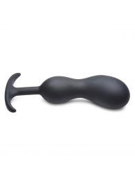 Черный массажер простаты с утяжелителями Premium Silicone Weighted Prostate Plug XL - 20,8 см. - XR Brands - в Архангельске купить с доставкой