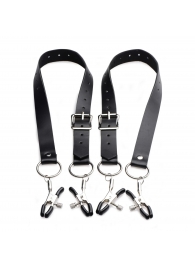 Ремни с зажимами для половых губ Spread Labia Spreader Straps with Clamps - XR Brands - купить с доставкой в Архангельске