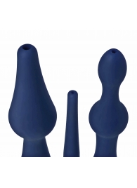 Набор из 3 универсальных насадок для анального душа Universal 3 Piece Silicone Enema Attachment Set - XR Brands - купить с доставкой в Архангельске