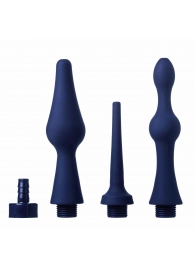 Набор из 3 универсальных насадок для анального душа Universal 3 Piece Silicone Enema Attachment Set - XR Brands - купить с доставкой в Архангельске
