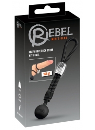 Черное эрекционное лассо с шариком-утяжелителем Heavy Rope - Orion - в Архангельске купить с доставкой