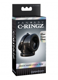 Черное эрекционное кольцо Rock Hard Cock Pipe - Pipedream - в Архангельске купить с доставкой