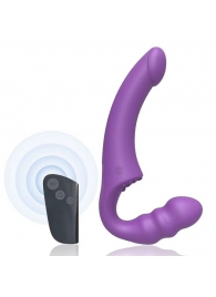 Фиолетовый безремневой страпон Straples Strap-On Dildo - Erokay - купить с доставкой в Архангельске