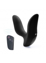 Черный вибромассажер простаты 3,5’’ Remote Control Curve P-spot Massager - 12 см. - Erokay - в Архангельске купить с доставкой