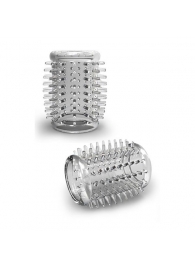 Прозрачная насадка с шипами STAY HARD COCK SLEEVE 01 CLEAR - Blush Novelties - в Архангельске купить с доставкой