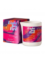 Массажная свеча Light My Fire с ароматом моной - 80 мл. - Love to Love - купить с доставкой в Архангельске