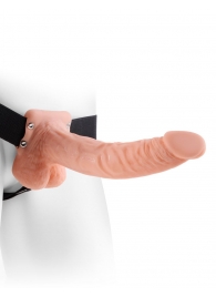 Полый страпон телесного цвета Hollow Strap-On with Balls - 24 см. - Pipedream - купить с доставкой в Архангельске