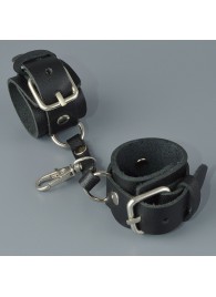 Черный кожаный брелок в виде наручников - Sitabella - купить с доставкой в Архангельске