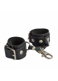 Черный кожаный брелок в виде наручников - Sitabella - купить с доставкой в Архангельске