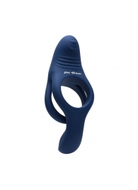 Синее эрекционное виброкольцо с двойным подхватом мошонки Ring Around The Rosy - Zero Tolerance - в Архангельске купить с доставкой