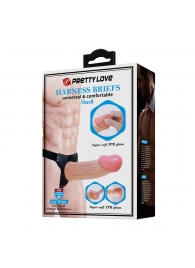 Телесный полый мужской страпон Stark - 17,5 см. - Baile - купить с доставкой в Архангельске