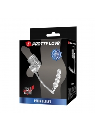 Прозрачная насадка на пенис и мошонку с анальным стимулятором Rilley - Baile - в Архангельске купить с доставкой