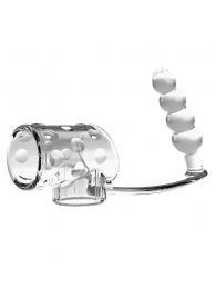 Прозрачная насадка на пенис и мошонку с анальным стимулятором Rilley - Baile - в Архангельске купить с доставкой