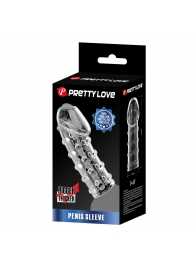 Прозрачная открытая насадка на пенис с бугорками - 19,8 см. - Baile - в Архангельске купить с доставкой