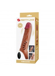 Коричневая вибронасадка с подхватом мошонки и пультом ДУ - Baile - в Архангельске купить с доставкой