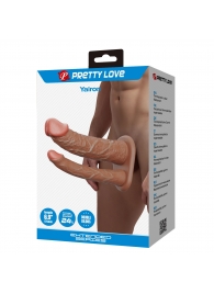 Реалистичная полая насадка на член для двойного проникновения Yairon - 17,5 см. - Baile - купить с доставкой в Архангельске