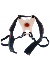 Телесный полый страпон на ремешках - 16,5 см. - Boys of Toys - купить с доставкой в Архангельске