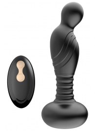 Черный массажер простаты с вибрацей и возвратно-поступательными движениями - Boys of Toys - в Архангельске купить с доставкой