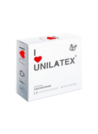 Ультратонкие презервативы Unilatex Ultra Thin - 3 шт. - Unilatex - купить с доставкой в Архангельске