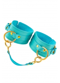 Голубые однослойные кожаные оковы - Pecado - купить с доставкой в Архангельске