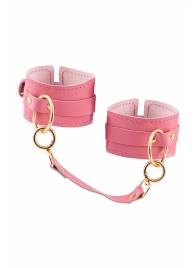 Розовые однослойные кожаные оковы - Pecado - купить с доставкой в Архангельске