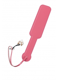 Розовый кожаный пэддл - 37 см. - Pecado - купить с доставкой в Архангельске