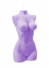 Фиолетовая интерьерная свеча в форме женского торса - 850 гр. - Pecado - купить с доставкой в Архангельске