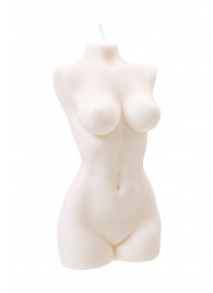 Белая интерьерная свеча в форме женского торса - 850 гр. - Pecado - купить с доставкой в Архангельске