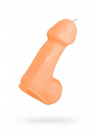 Оранжевая свеча в форме пениса - 47 гр. - Pecado - купить с доставкой в Архангельске