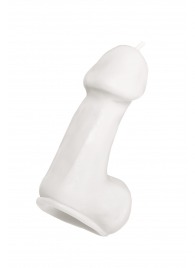 Белая свеча в форме пениса - 47 гр. - Pecado - купить с доставкой в Архангельске
