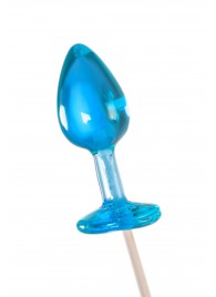 Голубой леденец в форме анальной пробки со вкусом блю кюрасао - 29 гр. - Sosuчki - купить с доставкой в Архангельске