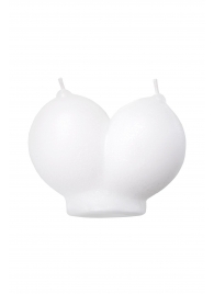 Белая сувенирная свеча «Сиськи» - Pecado - купить с доставкой в Архангельске