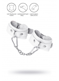 Белые узкие наручники-браслеты со скруглёнными углами - Pecado - купить с доставкой в Архангельске