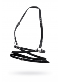 Черная кожаная портупея «Осанка» - Pecado - купить с доставкой в Архангельске