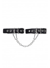 Черные оковы из одного ремешка с люверсами - Pecado - купить с доставкой в Архангельске