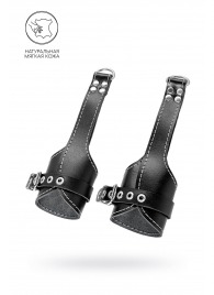 Черные подвесы с белой строчкой - Pecado - купить с доставкой в Архангельске