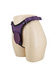 Фиолетовые трусики харнесс с платформой Caludio III - Baile - купить с доставкой в Архангельске