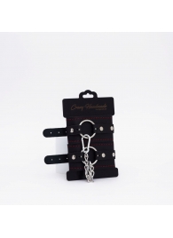 Черно-красные кожаные оковы - Crazy Handmade - купить с доставкой в Архангельске