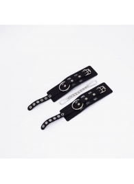 Черные кожаные наручники Sex - Crazy Handmade - купить с доставкой в Архангельске