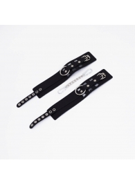 Черные кожаные оковы Sex - Crazy Handmade - купить с доставкой в Архангельске