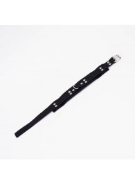 Черный ошейник из высококачественной натуральной кожи - Crazy Handmade - купить с доставкой в Архангельске