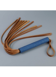 Плеть с джинсовой ручкой «Дикий Запад» - 60 см. - Sitabella - купить с доставкой в Архангельске