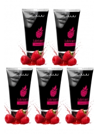 Набор из 5 съедобных лубрикантов JUJU со вкусом малины - JuJu - купить с доставкой в Архангельске