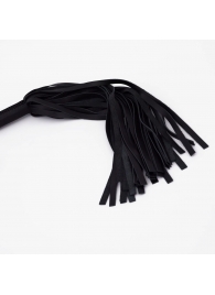 Черный кожаный флоггер - 45 см. - Crazy Handmade - купить с доставкой в Архангельске