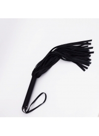 Черный кожаный флоггер - 45 см. - Crazy Handmade - купить с доставкой в Архангельске