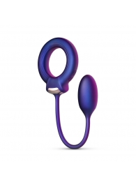 Фиолетовое эрекционное виброкольцо с анальным шариком Eclipse - ONE DC B.V. - в Архангельске купить с доставкой