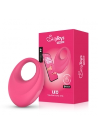 Розовое интерактивное эрекционное виброкольцо Leo - Easy toys - в Архангельске купить с доставкой