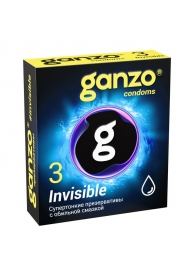 Супертонкие презервативы Ganzo Invisible - 3 шт. - Ganzo - купить с доставкой в Архангельске